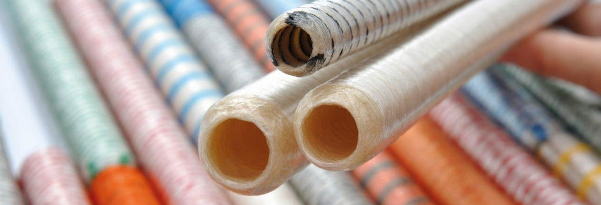 Cellulose casing tubes, multiple calibers stacked