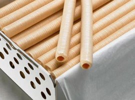 Collagen snack sticks in casing